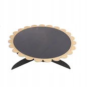 Dekoracje i nakrycia stołu na imprezę - Patera papierowa na tort czarna złota urodziny - miniaturka - grafika 1