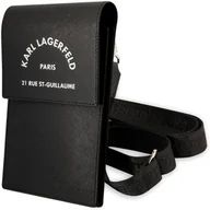 Etui i futerały do telefonów - Karl Lagerfeld Etui uniwersalne / wsuwka 170 x 90 mm black Embossed RSG - miniaturka - grafika 1