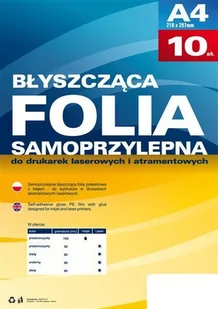 ARGO Folia samoprzylepna A4 biała opakowanie 10 sztuk AG7354 - Artykuły biurowe - miniaturka - grafika 2