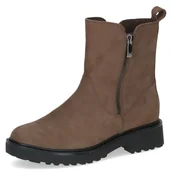 Kozaki damskie - Caprice Damskie 9-25414-45 modne kozaki, szarobrązowe (NUBUC, 40 EU, taupe nubuc, 40 EU - miniaturka - grafika 1