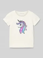 Koszulki dla dziewczynek - T-shirt o kroju regular fit z czystej bawełny - miniaturka - grafika 1