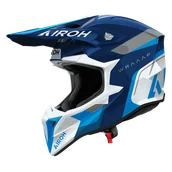 Kaski motocyklowe - Kask Cross Airoh Wraaap Conquer (2026) Niebieski połyskL - miniaturka - grafika 1