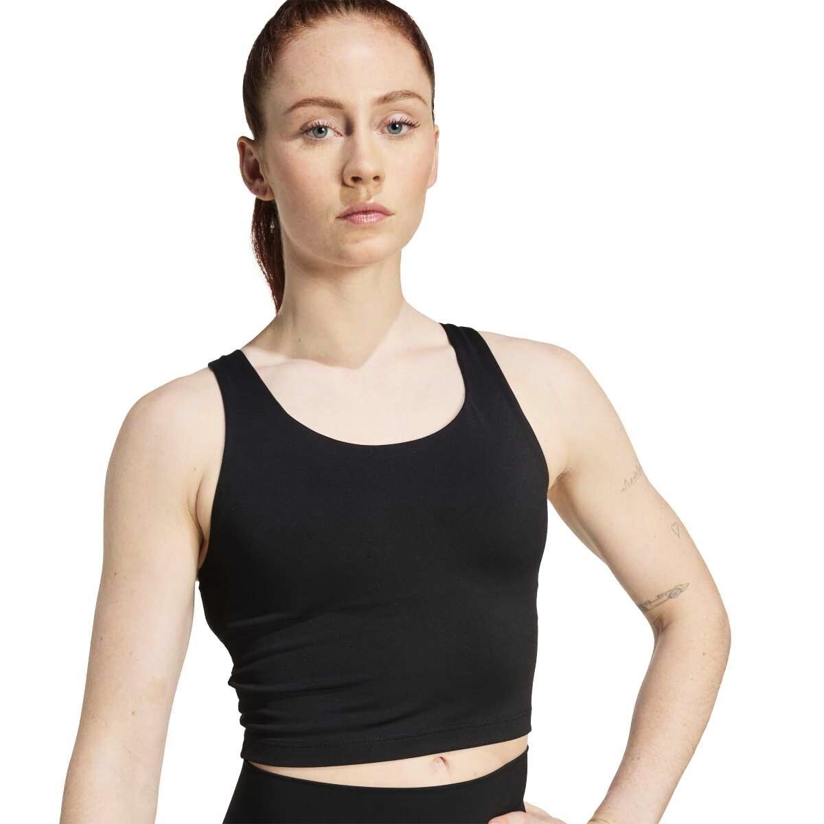 Biustonosz damski adidas All Me Medium Support Bra Tank Black L