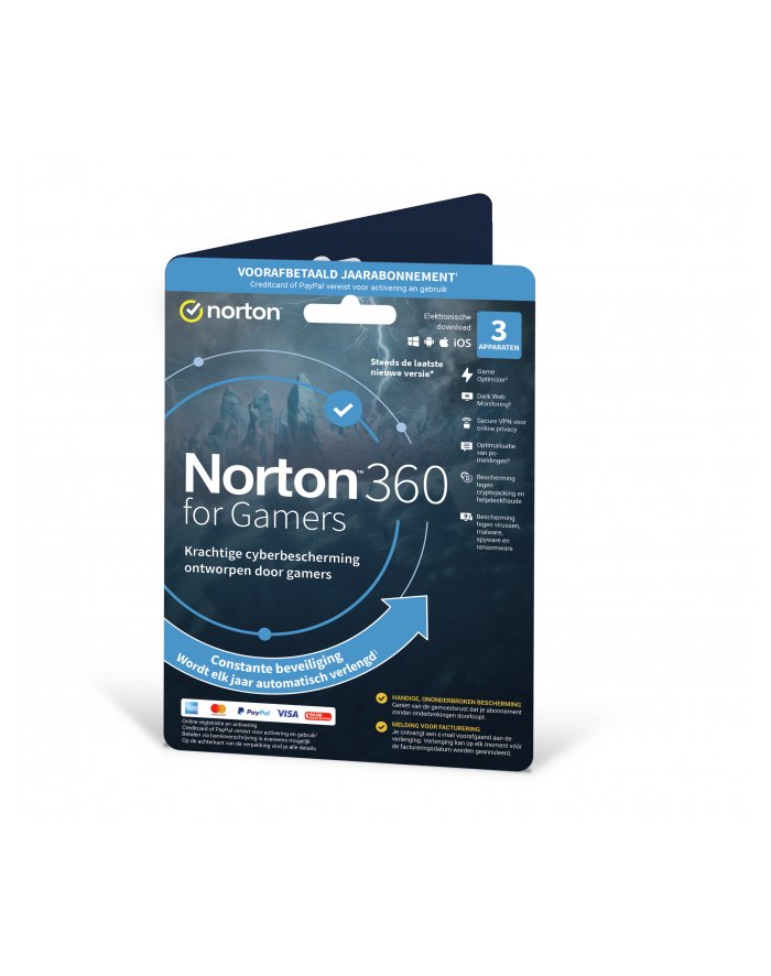 NortonLifeLock 21426425 Norton 360 for Gamers Holenderski Licencja podstawowa 1 x licencja 1 lata