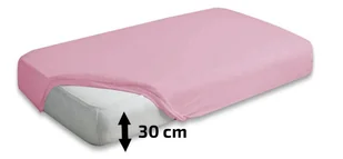 Wysokie prześcieradło Jersey 180x200x30 Premium z gumką jasnoróżowe Matex - Prześcieradła - miniaturka - grafika 1