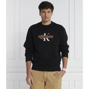 CALVIN KLEIN JEANS Bluza MONOLOGO STENCIL | Regular Fit - Bluzy męskie - miniaturka - grafika 1