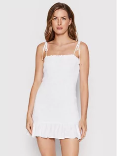 Sukienki - Glamorous Sukienka codzienna TM0565 Biały Slim Fit - grafika 1