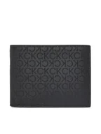 Portfele - Calvin Klein Portfel męski Ck Sleek Trifold 10Cc W/Coin K50K512865 Czarny - miniaturka - grafika 1
