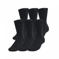 Skarpetki męskie - Skarpetki treningowe uniseks (6-pack) Under Armour UA Essential 6pk Crew - czarne - miniaturka - grafika 1