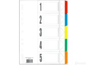 Przekładki do segregatorów - TIERRA Przekładki kart. laminowane Tres A4 1-5 kolorowe PLA4-5KOLOR - miniaturka - grafika 1