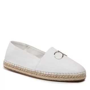 Espadryle damskie - Calvin Klein Espadryle Espadrille W/Hdw HW0HW00740 Ck White YAF - grafika 1