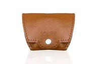 Portfele - Skórzana bilonówka, portfel na monety camel Solier SA10 - SOLIER - miniaturka - grafika 1
