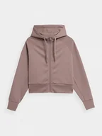 Kurtki i kamizelki sportowe damskie - 4F Bluza w kolorze taupe - miniaturka - grafika 1