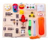 Zabawki sensoryczne - Tablica manipulacyjna Montessori 20 elementów - miniaturka - grafika 1