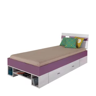 Łóżko 90 x 200 NX19 Next Meblar Sosna Bielona / Earth - Łóżka - miniaturka - grafika 1