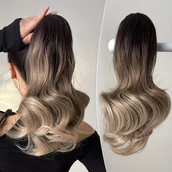 Pozostałe akcesoria fryzjerskie - TEMU Przedłużanie Kucyka z Falami Ciała o Długości 16 Cali - Miękki Wygląd Syntetycznego Włosia z Klipsem na Zabezpieczenie, Naturalne Fale, Opcje - miniaturka - grafika 1