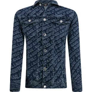 Karl Lagerfeld Kids Kurtka jeansowa | Regular Fit - Kurtki i płaszcze dla chłopców - miniaturka - grafika 1