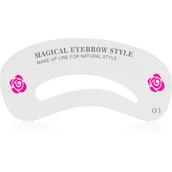 Akcesoria i kosmetyki do stylizacji brwi - LashBrow - Eyebrow Models - Magical Eyebrow Style - Zestaw 24 szablonów do brwi - miniaturka - grafika 1