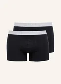 Majtki damskie - Hanro Bokserki Cotton Essentials, 2 Szt. schwarz - miniaturka - grafika 1