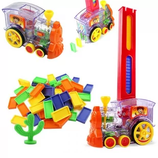 Lokomotywa domino pociąg układanka klocki 2A - Klocki - miniaturka - grafika 1