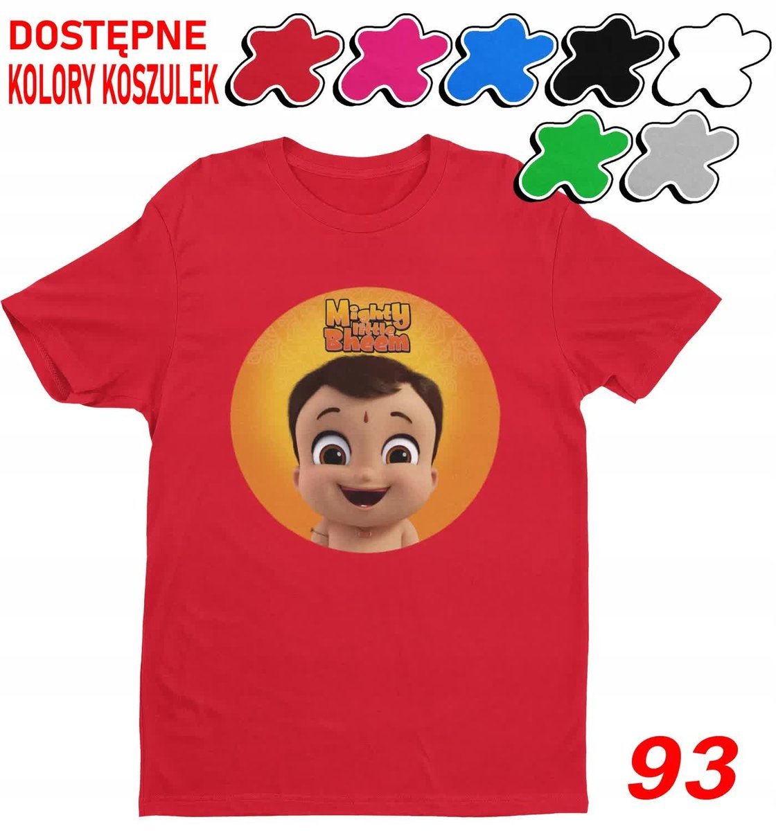 Dziecięca Koszulka Z Nadrukiem D.Wybór Mały Bheem Ben Dla Dzieci-M 134-140