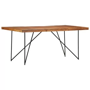 vidaXL Stół do jadalni, 180 x 90 x 76 cm, lite drewno akacjowe - Stoły - miniaturka - grafika 1