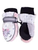 Rękawiczki dla dzieci - Rękawiczki Narciarskie Dziewczęce Jednopalczaste Jednorożec 10 Cm - miniaturka - grafika 1