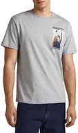 Koszulki męskie - Pepe Jeans Koszulka męska Wilfredo, Szary (szary Marl), XS - miniaturka - grafika 1