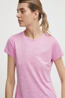 Koszulki sportowe damskie - Mizuno t-shirt do biegania Impulse core kolor różowy - miniaturka - grafika 1