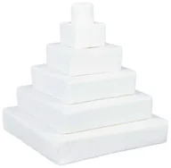 Klocki - Zestaw 6 klocków piankowych Piramida (biały) - miniaturka - grafika 1