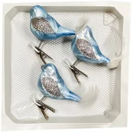 Bombki - Bombka szklana PTASZEK 12 cm 3 szt - miniaturka - grafika 1