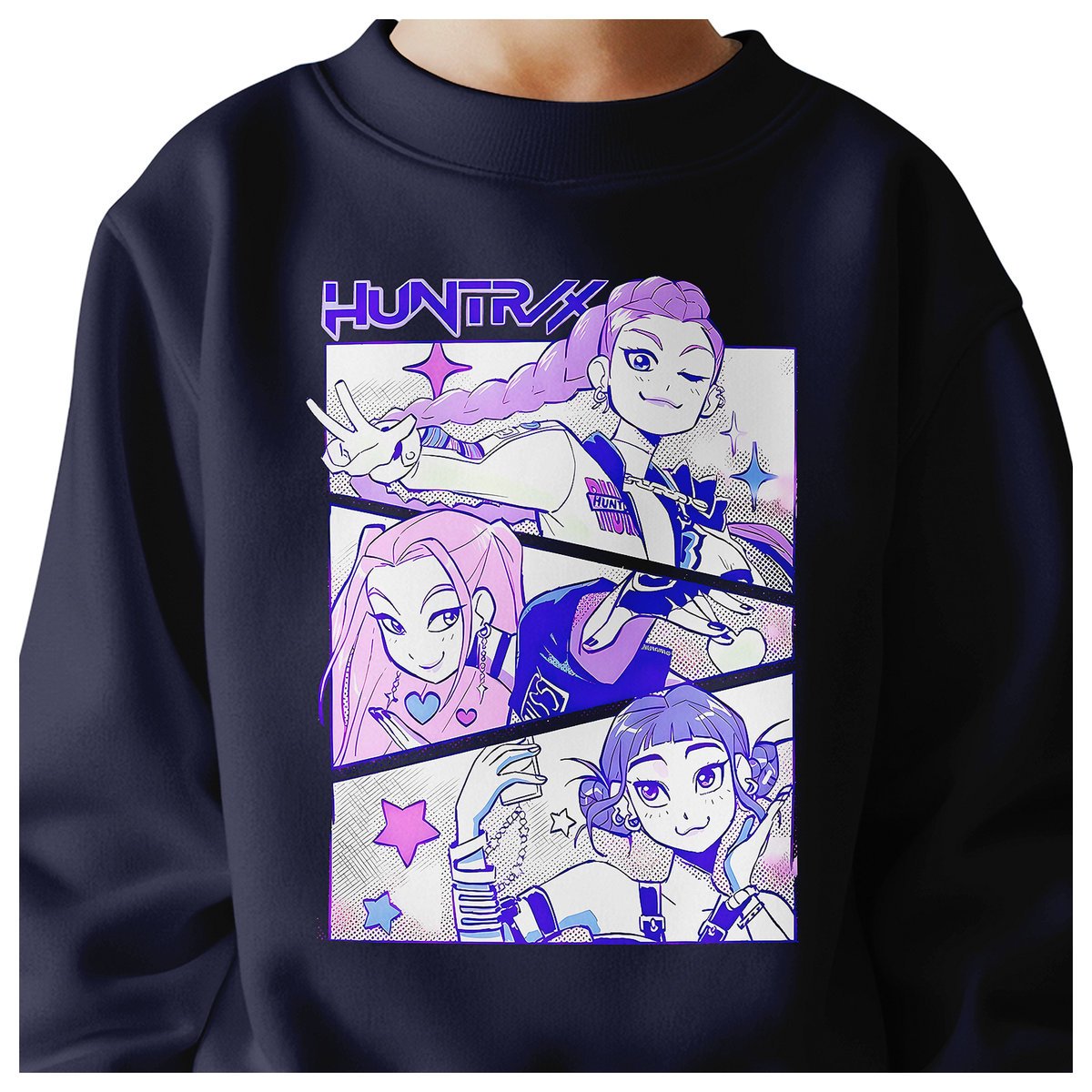 BLUZA DZIECIĘCA K-POPOWE ŁOWCZYNIE DEMONÓW HUNTRIX 104 BAWEŁNIANA