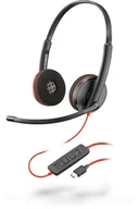 Słuchawki - POLY Blackwire C3220 Zestaw słuchawkowy Przewodowa Opaska na głowę Biuro/centrum telefoniczne USB Type-C Czarny - miniaturka - grafika 1