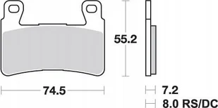 Sbs Klocki Hamulcowe Kh265 Street Excel Sinter Honda Cbr 600rr '03-'04 - Klocki hamulcowe - miniaturka - grafika 1