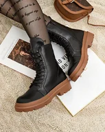 Botki damskie - Royalfashion Eko skórzane damskie botki workery Vederme-39 - miniaturka - grafika 1