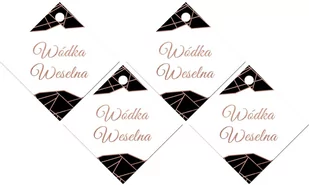Zawieszki z wstążeczką na wódkę weselną - 12 szt. - Wesele i ślub - miniaturka - grafika 1