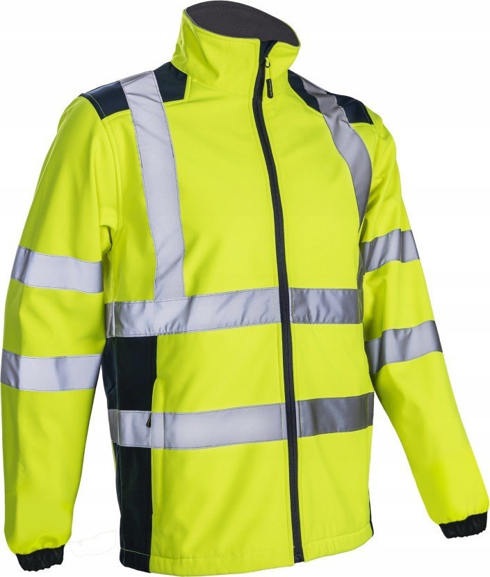 KURTKA ROBOCZA OCIEPLANA WODOODPORNA SOFTSHELL ODBLASKOWA HI-VIS KANPA L