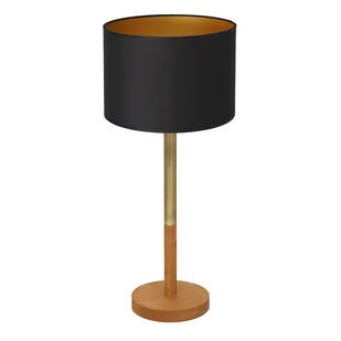 Luminex Table lamps 3805 Lampa stołowa lampka 1x60W E27 czarny/naturalny/złoty - Lampy stojące - miniaturka - grafika 1