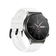 Akcesoria do smartwatchy - Hurtel Silikonowy pasek do smartwatcha HUAWEI Watch GT / GT2 / GT2 Pro biały - miniaturka - grafika 1