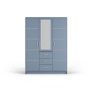 Szafy - Niebieska szafa z lustrem 147x200 cm Burren – Cosmopolitan Design - miniaturka - grafika 1