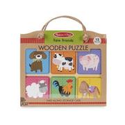 Puzzle - Melissa & Doug MELISSA Drewniane puzzle 6 obrazków Zwierzęta na farmie 41363 41363 - miniaturka - grafika 1