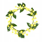 Wielkanoc - Wieniec wiosenny z kuleczkami Wielkanoc Żółty 20cm - miniaturka - grafika 1