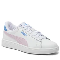 Buty dla dziewczynek - Sneakersy Puma Smash 3.0 L Jr 392031-13 Puma White/Grape Mist/Blue Skies - miniaturka - grafika 1