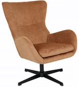 Fotele i krzesła biurowe - Fotel obrotowy MARTIN złoty szenil wygodny wypoczynkowy do domu biura - miniaturka - grafika 1