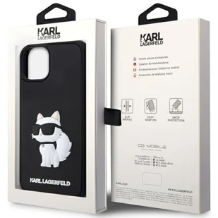 Karl Lagerfeld KLHCP14S3DRKHNK iPhone 14 6.1" czarny/black hardcase Rubber Choupette 3D - Etui i futerały do telefonów - miniaturka - grafika 8