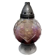 Lampiony i znicze - Znicz szklany z wkładem wrzosowy 29 cm 120 g - miniaturka - grafika 1