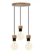 Lampy sufitowe - Britop Clarte lampa wisząca 3-punktowa dąb olejowany/czarny 3274374R 3274374R - miniaturka - grafika 1