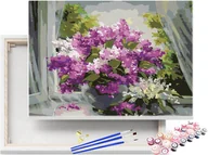 Malowanie po numerach - Malowanie po numerach Bukiet Bzów 40x50cm Bez / beliart - miniaturka - grafika 1