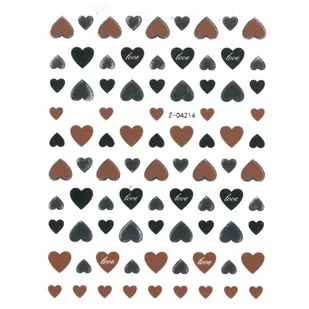 Nail Art Allepaznokcie Naklejki do paznokci cienkie samoprzylepne Sticker brown Nr Z-D4214 - Ozdoby do paznokci - miniaturka - grafika 1