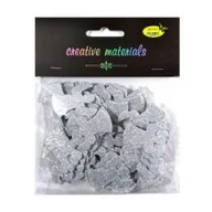 Zabawki kreatywne - Anioły z pianki brokatowej srebrne 50 szt. - miniaturka - grafika 1